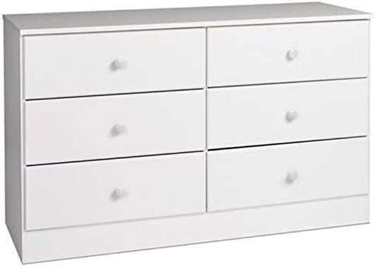 Astrid 6-Drawer Double Dresser, White-1