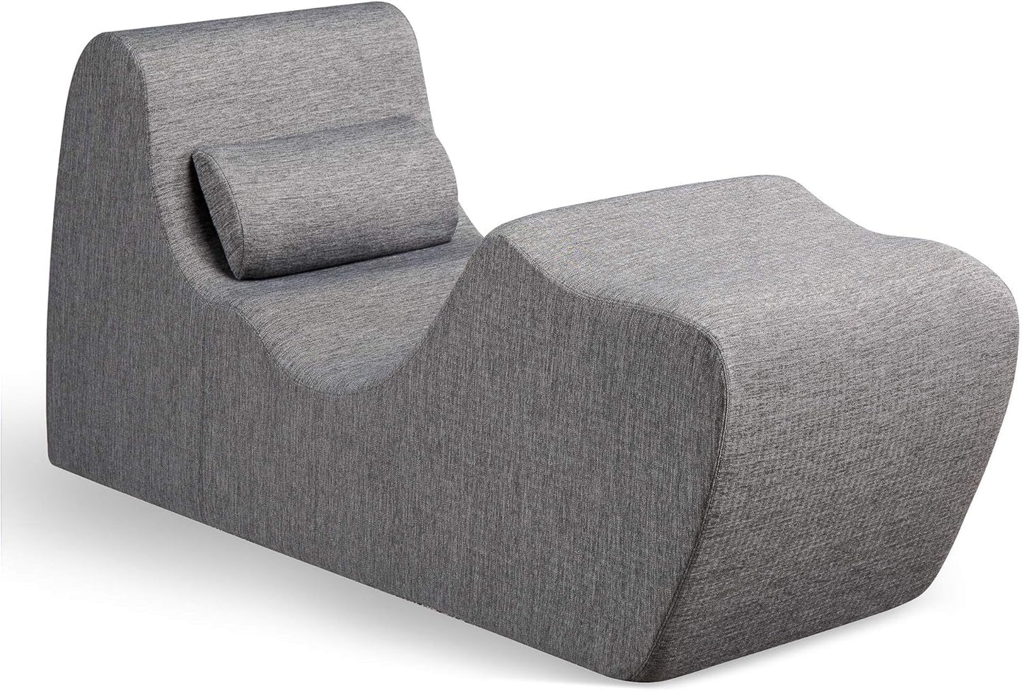 Lotus Zero Gravity Chaise Lounger, Foam Recliner for Living Room, Ergonomic Positioning for Better Relaxation, Pillow Included, No Assembly, Dark Grey-1