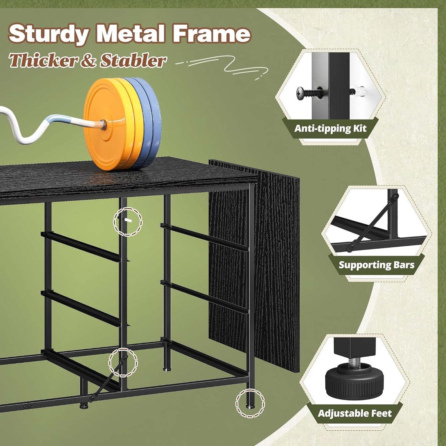 Dresser TV Stand with Drawers, Media Console Table for 60 '', TV Console with 9 Drawers for Bedroom, Entertainment Center with Sturdy Metal Frame & Wood Top, Living Room, Hallway, Grey-4