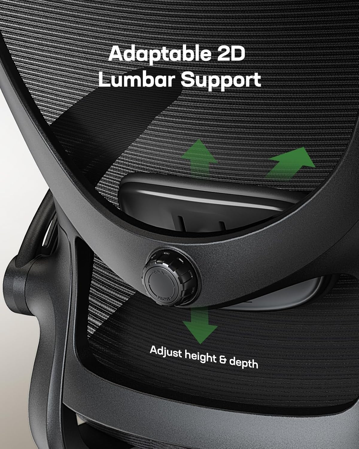 Office Chair Ergonomic Desk Chair with 3 Ways PU Armrests and Adjustable Lumbar Support Breathable Mesh Computer Chair Executive Rolling Swivel Comfy Task Chair for Home Office Gaming-3