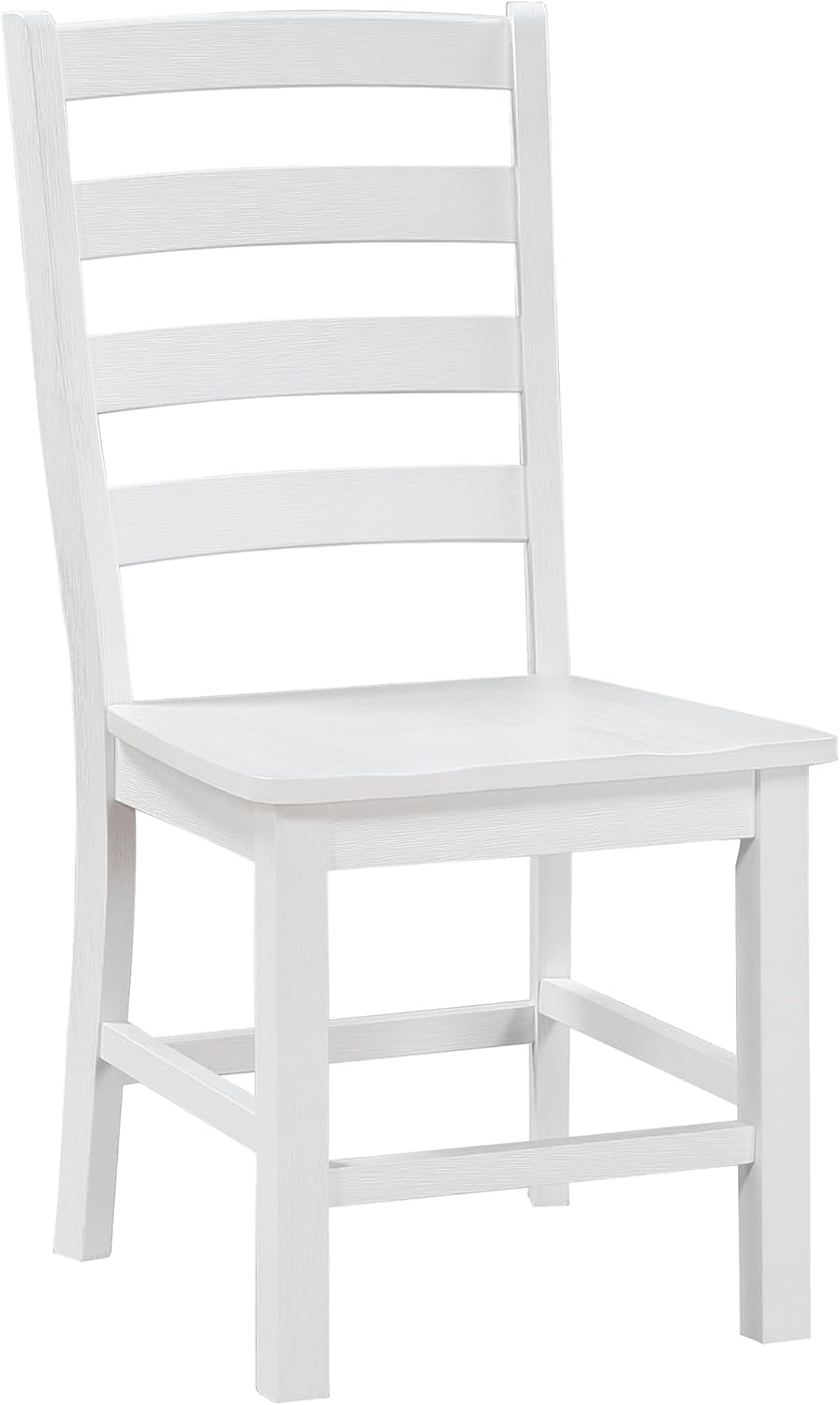 Dining Chairs Set of 2, Dining Chairs with Solid Wood Legs and Footrest, High Ladder Back Farmhouse Dining Chairs, Wooden Dining Room Chairs, White-3