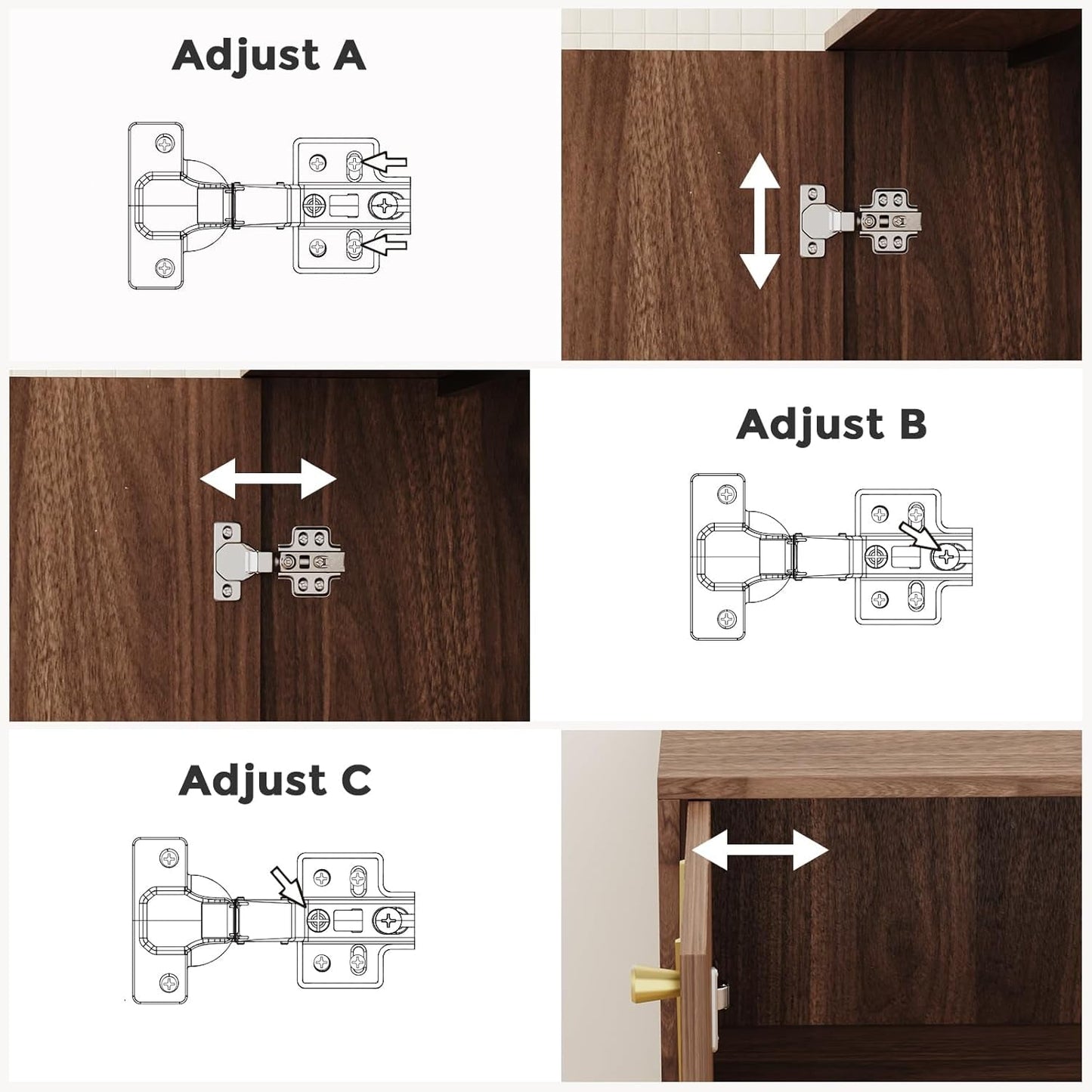 Storage Cabinet with Doors, Modern Sideboard Accent Cabinet, Buffet Cabinet for Living Room, Hallway, Entryway-4