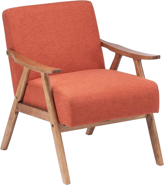Retro Modern Burnt Orange Lounge Chair-1