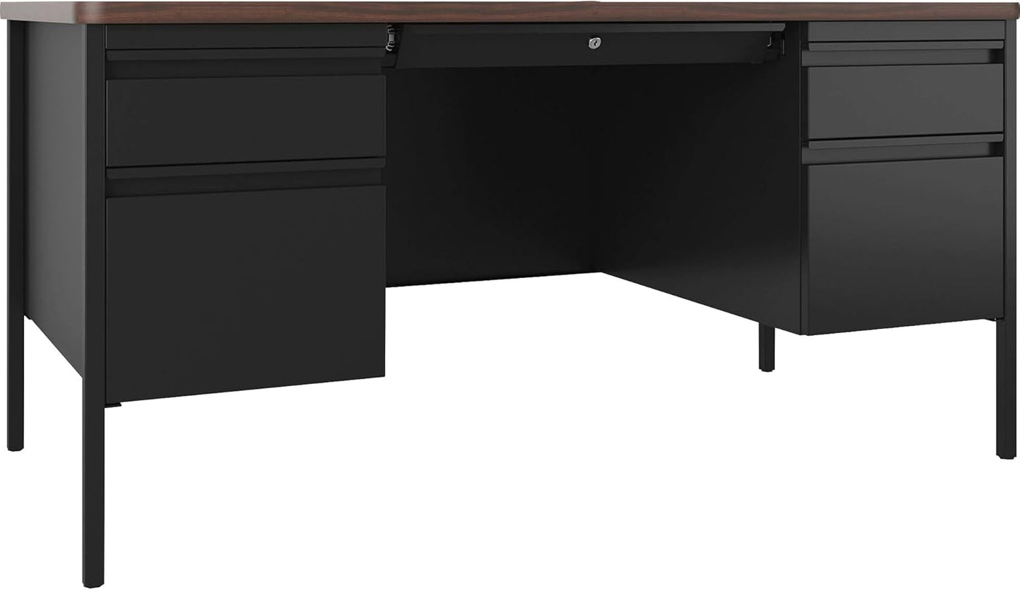 Fortress Series Walnut Top Teacher'S Desk-2