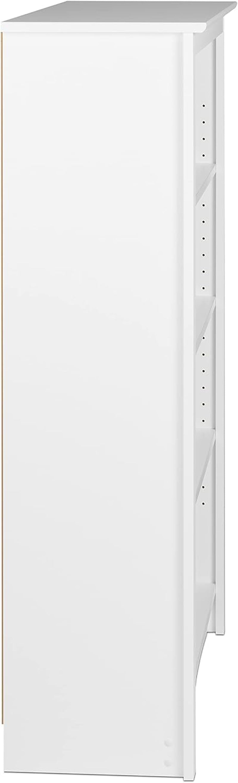 Sonoma 4-Tier Bookcase 48"H with 3 Adjustable Shelves, White Storage Cabinet, Modern Display Cabinet, Bookshelf with Storage Shelves for Home Office, Living Room, Bedroom Organizer-4