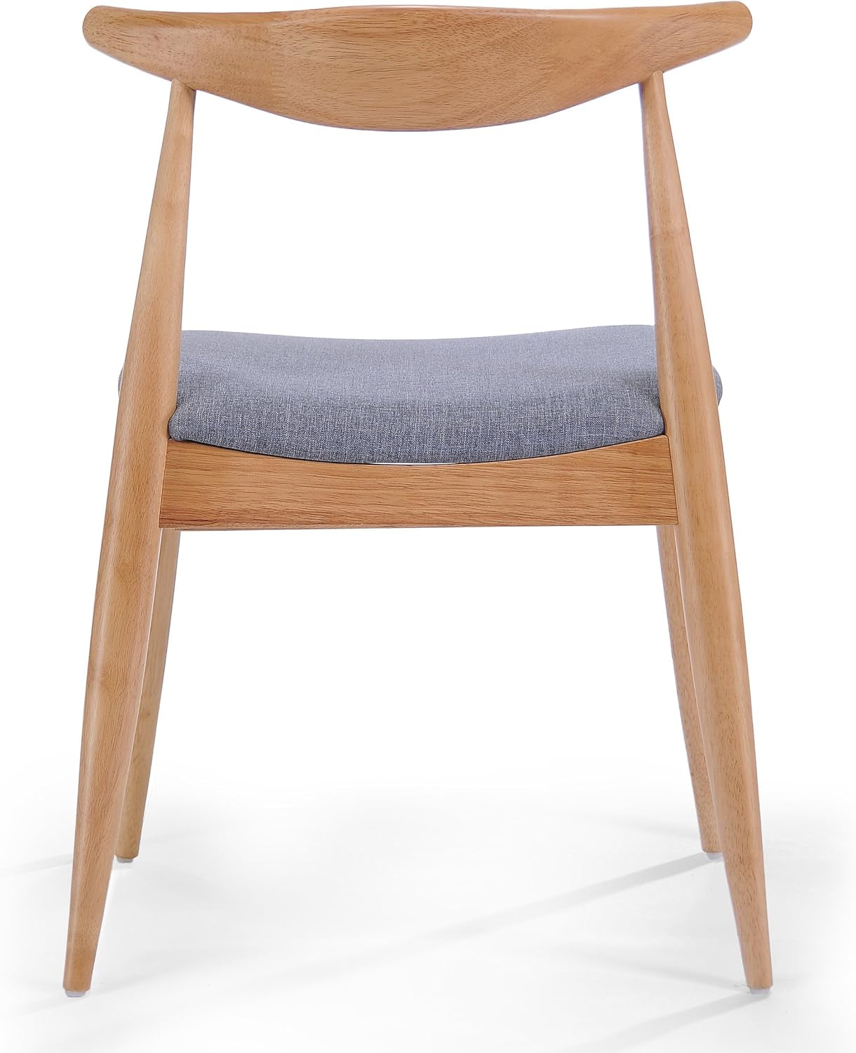 Francie Fabric with Oak Finish Dining Chairs, 2-Pcs Set, Grey / Oak-3