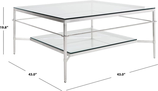 Silver Leaf Glass Couture Cocktail Table-1