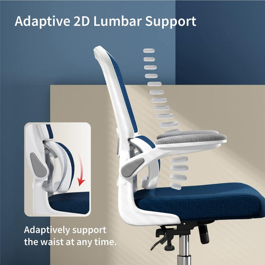 Comfortable Ergonomic Mesh Office Chair with Flip-Up Arms-1
