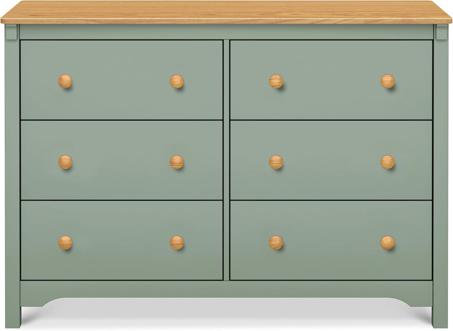 Shea 6-Drawer Dresser in Light Sage and Honey, GREENGUARD Gold Certified-4