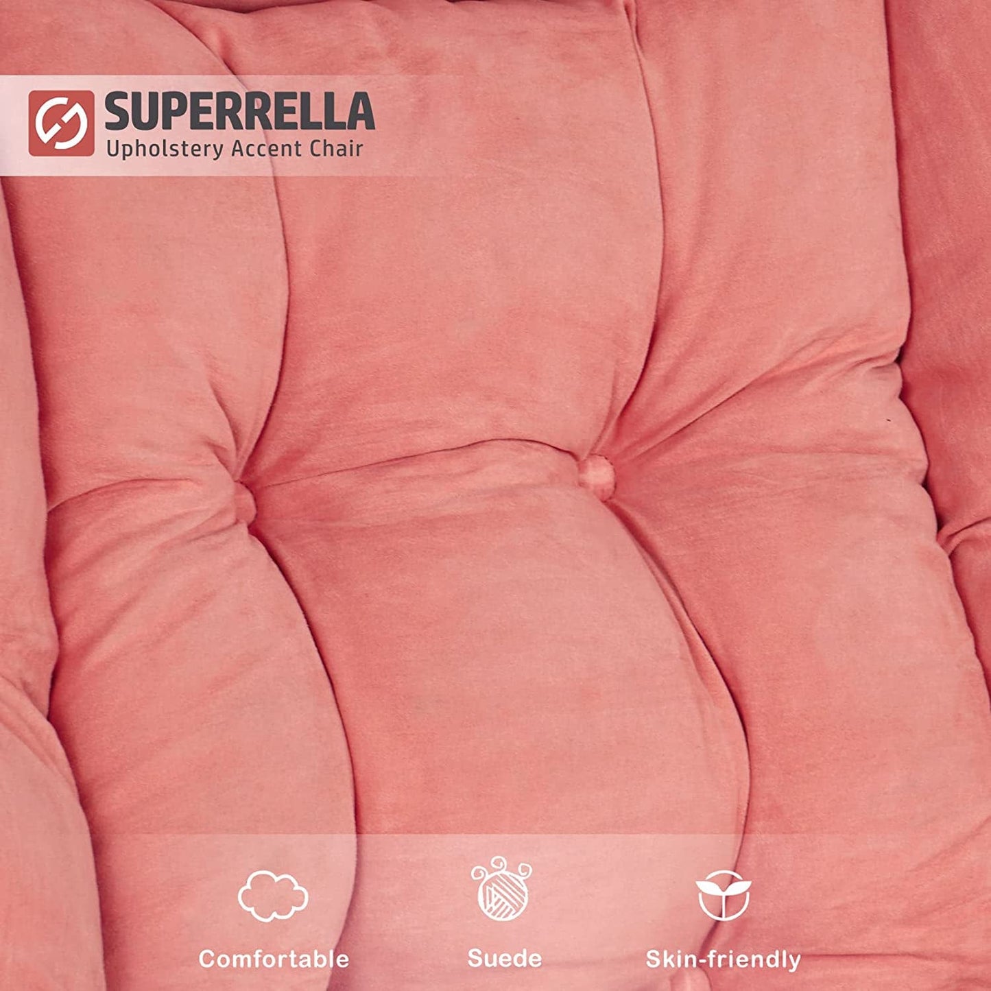Pink High Back Armchair for Modern Living Room-4
