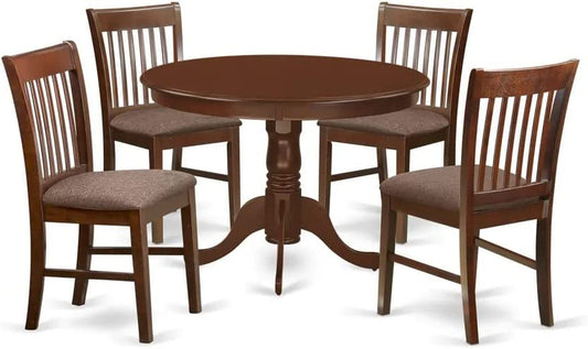 Mahogany 5-Piece Dining Table Set-1