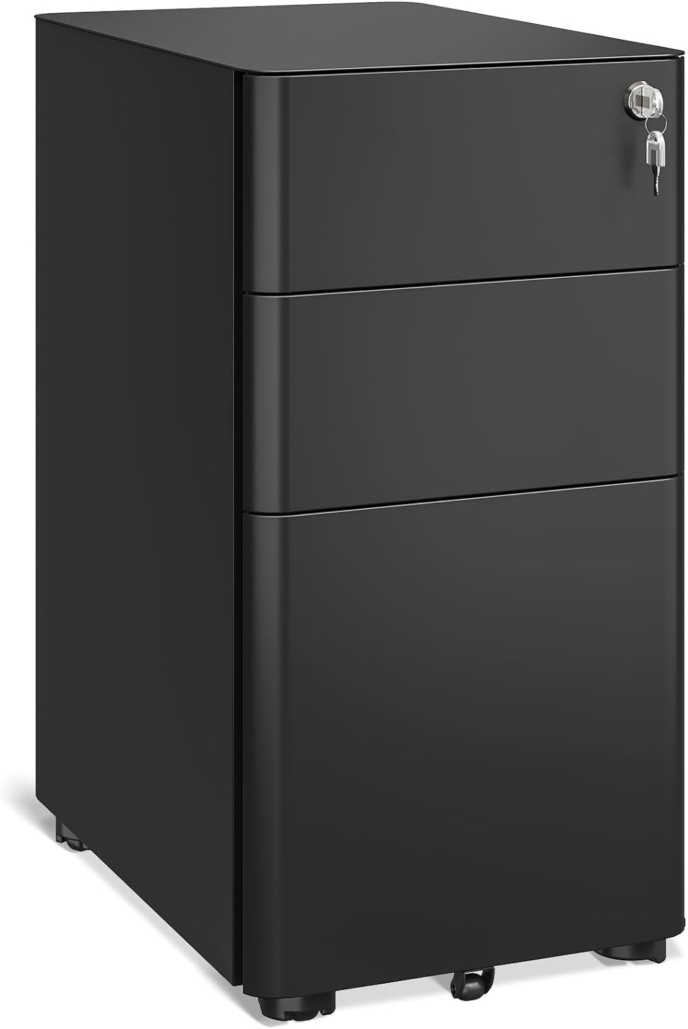Locking 3-Drawer Rolling File Cabinet-1