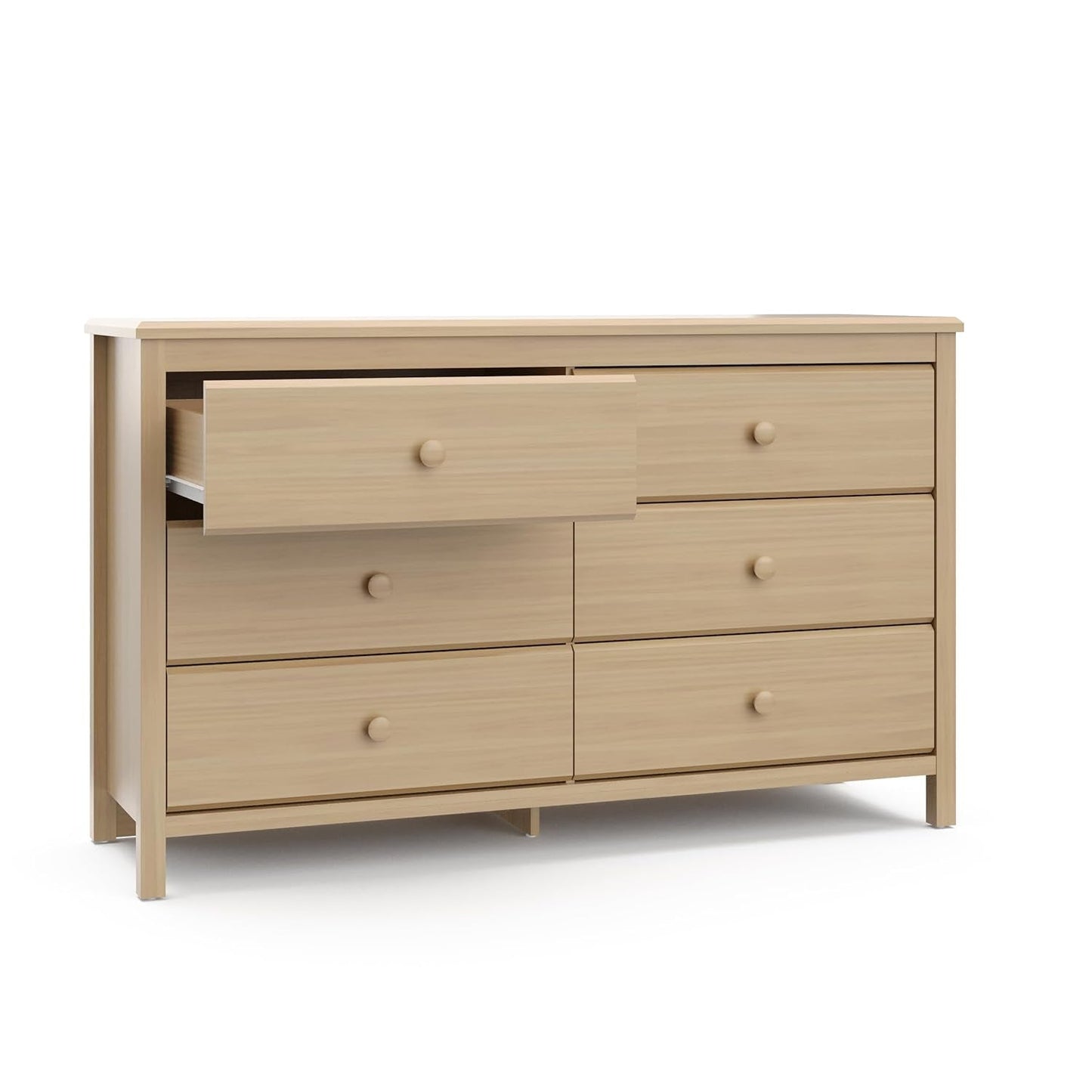 Alpine 6 Drawer Double Dresser (Driftwood) – GREENGUARD Gold Certified, Dresser for Nursery, 6 Drawer Dresser, Kids Dresser, Nursery Dresser Drawer Organizer, Chest of Drawers-4