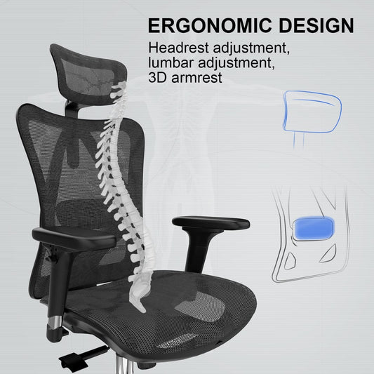 Ergonomic Mesh Office Chair with Adjustable Features-1