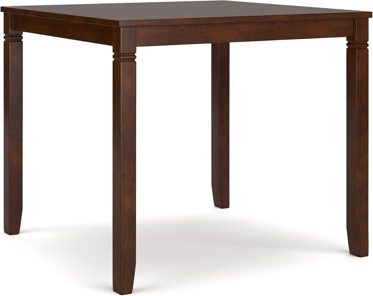 Bennox 5 Piece Counter Height Dining Set, Includes Table & 4 Barstools, Brown-3