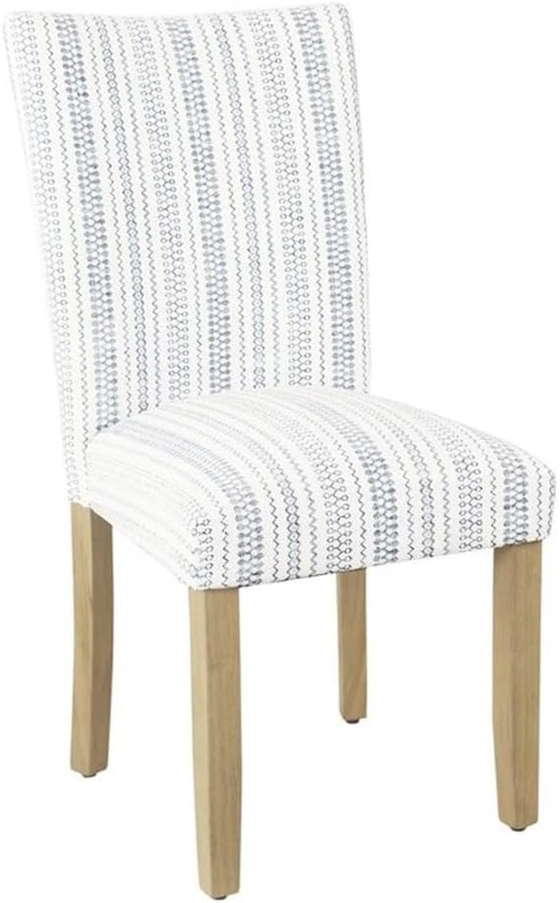 Classic Parsons Dining Chair -Blue Farmhouse Stripe (Set of 2)-4
