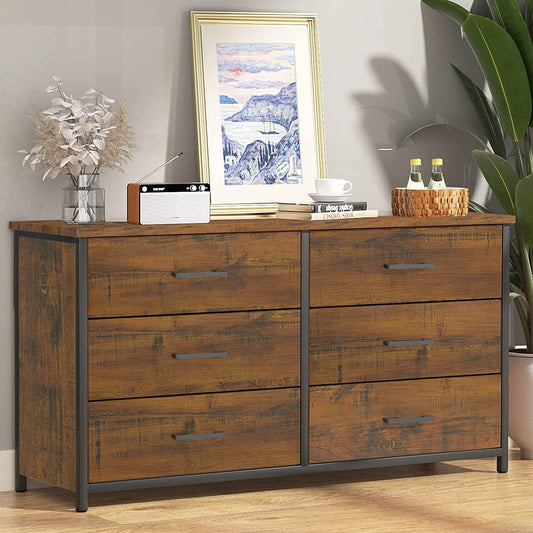 Industrial 6-Drawer Double Dresser-1