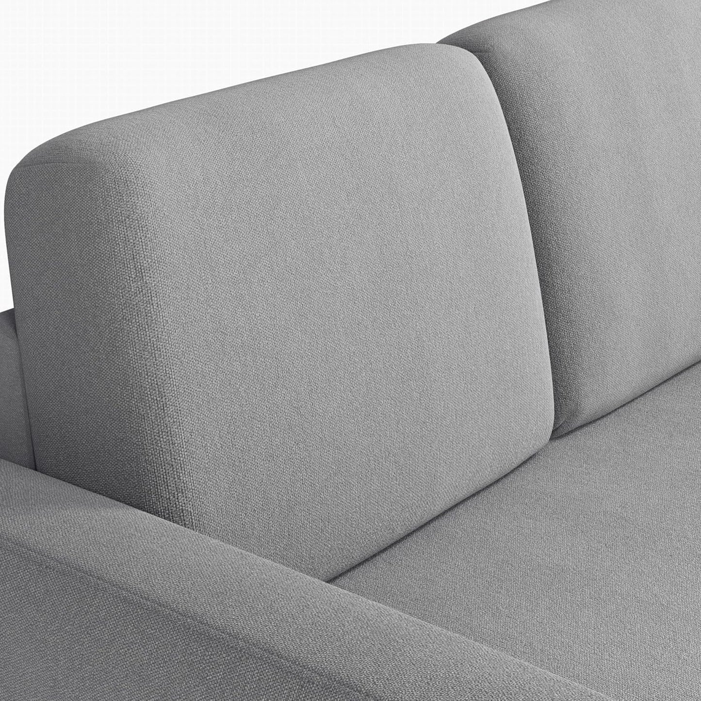 Light Gray L-Shaped Sleeper Sectional, USB, Storage-4