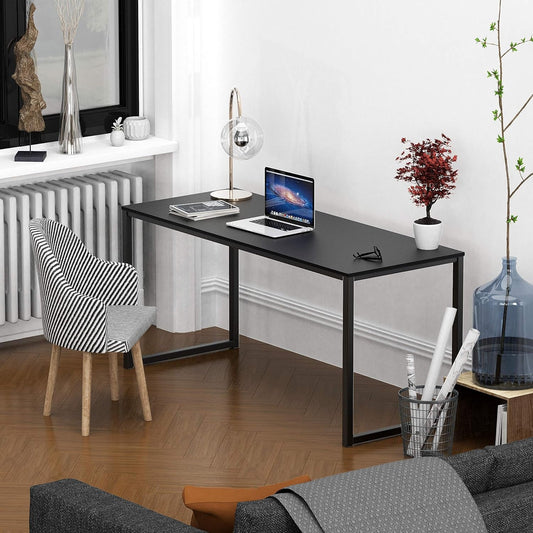 Home Office 55-Inch Computer Desk, 24" Deep, Black-1
