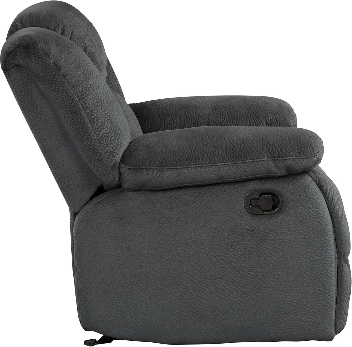 Home Theater Seating, Wall Hugger Manual Reclining Sofa, 3-Seat Dual Recliner Sofa for Living Room, 90’’W Sofa, Charcoal-4