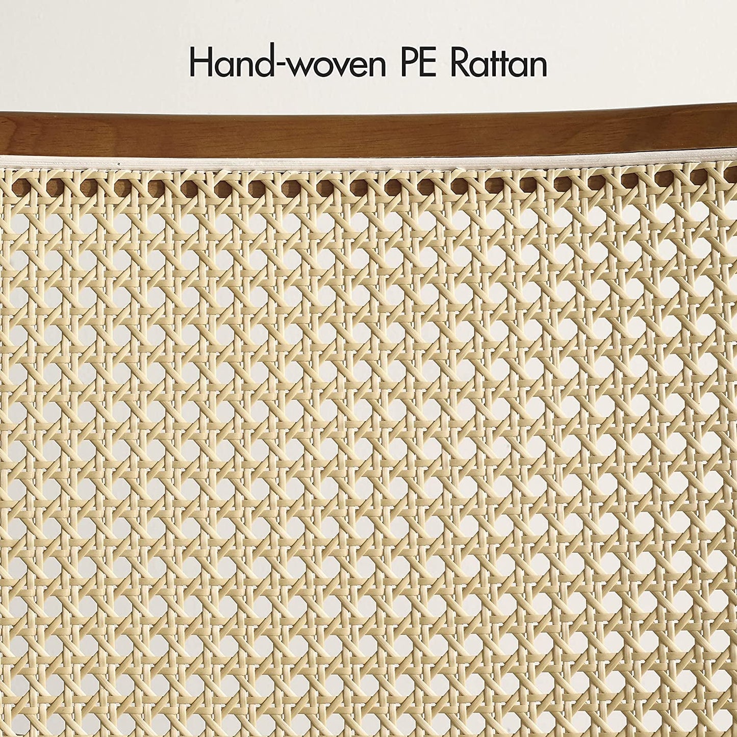 Rattan Dining Chairs, Set of 2, Mid Century Modern-3