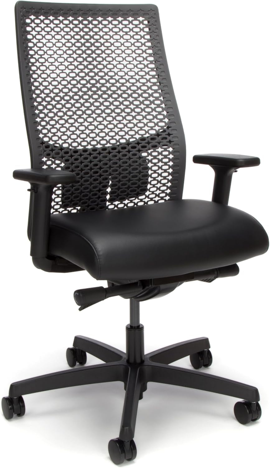 Ignition 2.0 Reactiv Ergonomic Office Chair with Lumbar Support, Breathable Flex-Back Adjustable Office Chair, Synchro-Tilt Recline, Swivel Wheels - Home Office Desk Chair for Back Pain - Black-0