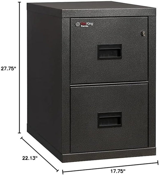 Black 2 Drawer Fire Safe Legal Letter File-1