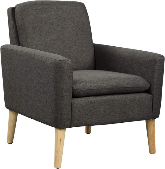 Comfy Modern Black Accent Armchair for Living Room-1
