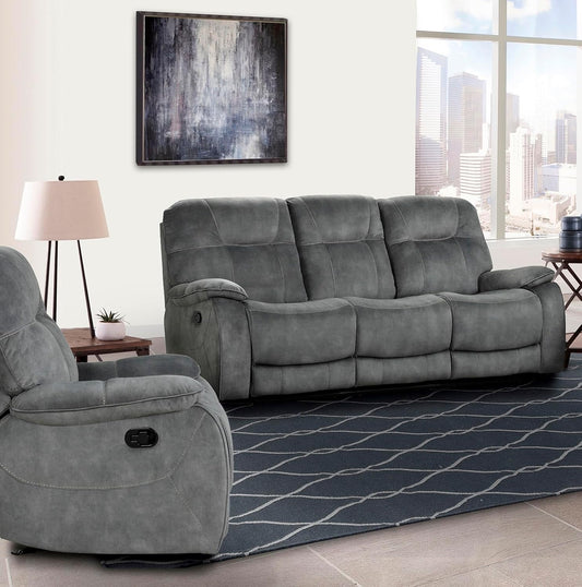 Cooper - Shadow Grey Manual Reclining Sofa and Recliner-1