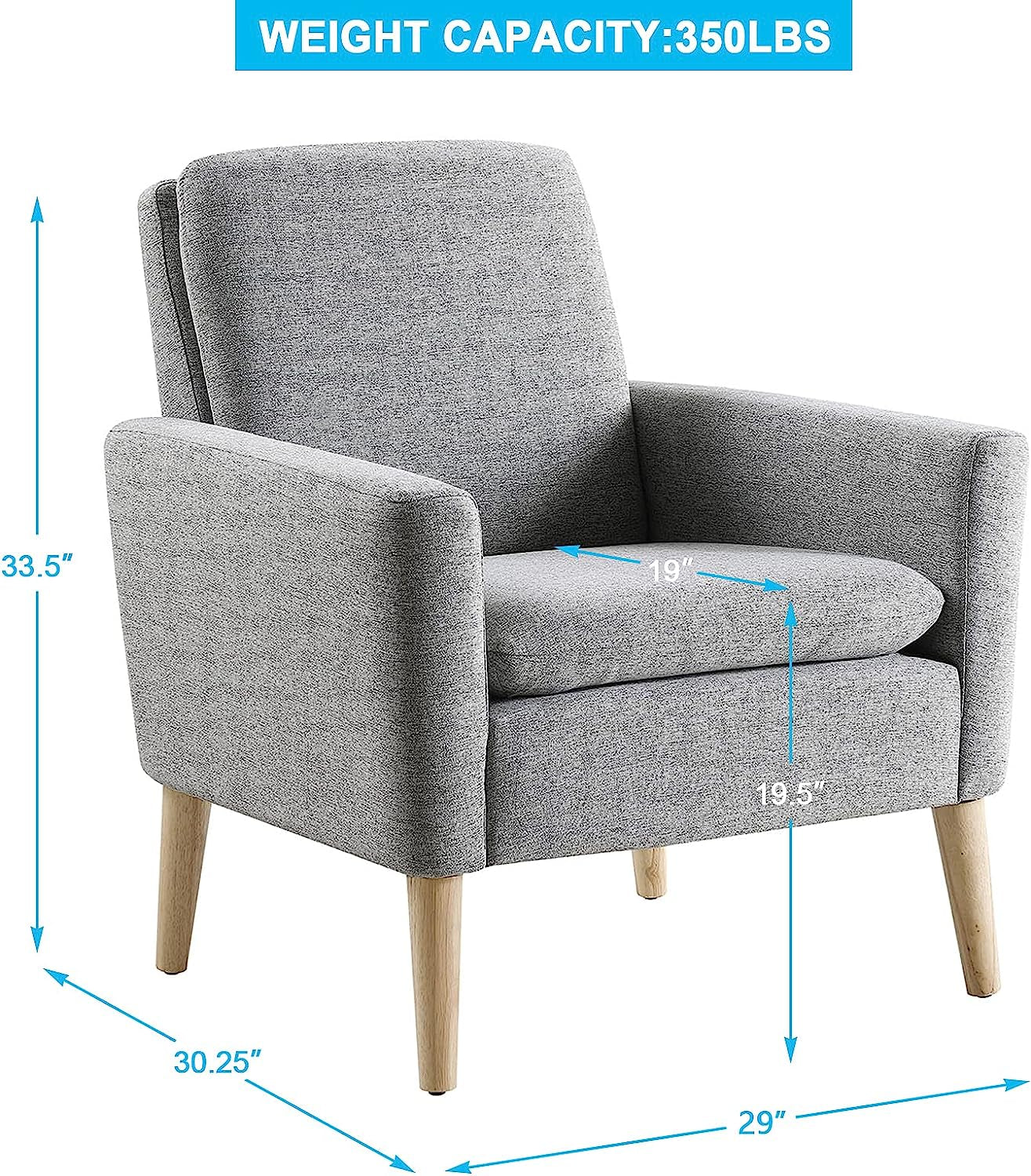 Mid-Century Modern Armchair Set for Home Décor-4