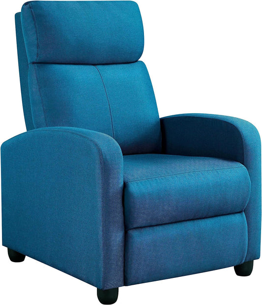 Blue Fabric Recliner Chair-1