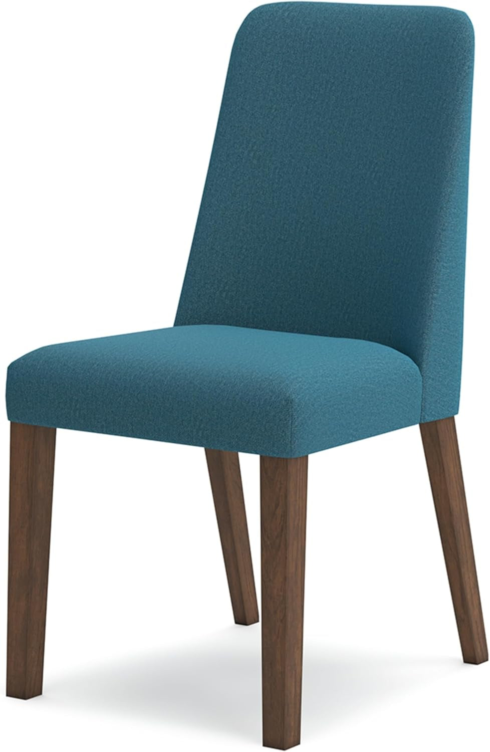 Lyncott Contemporary Dining Room Upholstered Side Chair with Foam Cushion, 2 Count, Blue & Brown-3