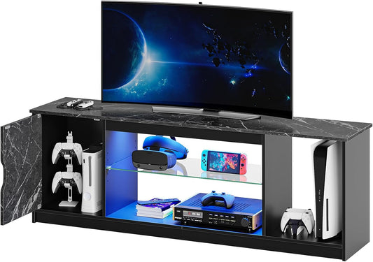 LED Gaming TV Stand for PS5/Xbox, 65 Inch-1
