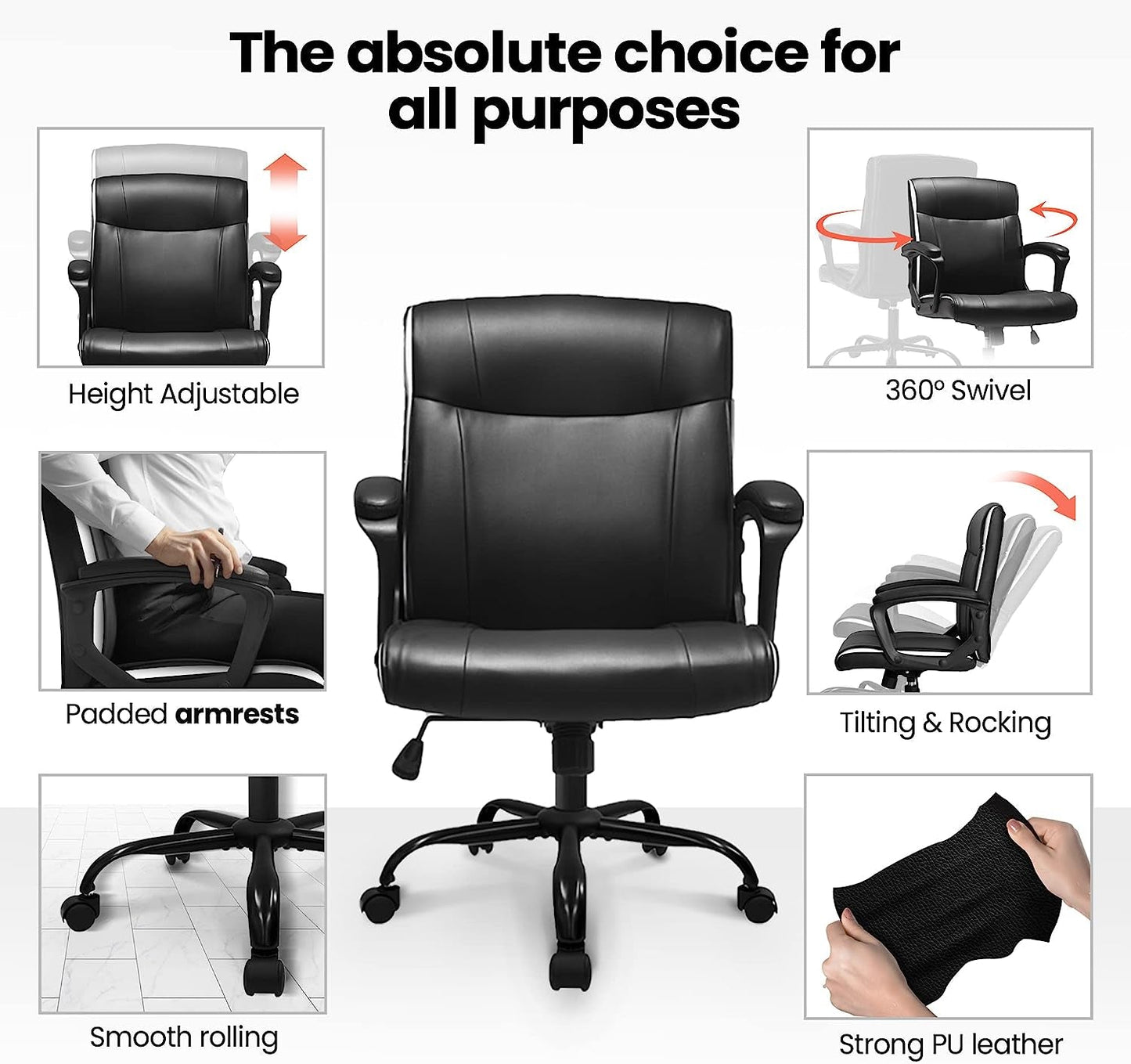 Ergonomic Office Chair with Lumbar Support-3