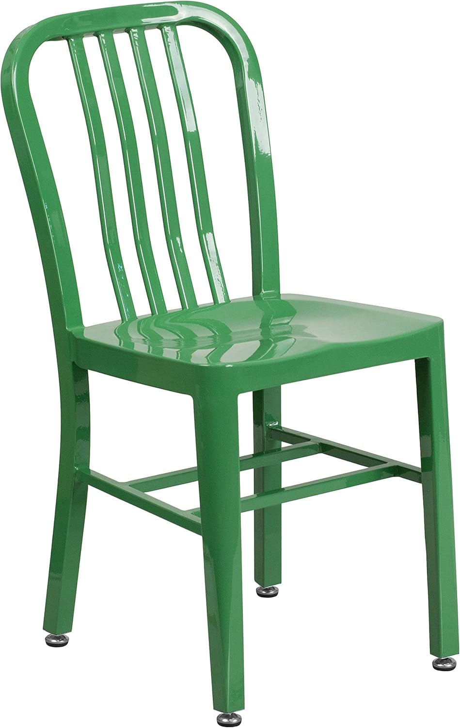 Gael Commercial Grade 2 Pack Green Metal Indoor-Outdoor Chair-4