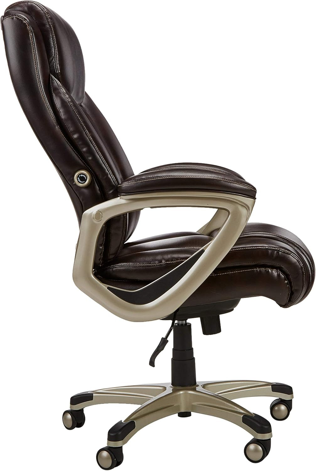 Big & Tall Executive Office Desk Chair with Lumbar Support, Adjustable Height, 350 Lb Capacity, Brown Pewter Finish-4