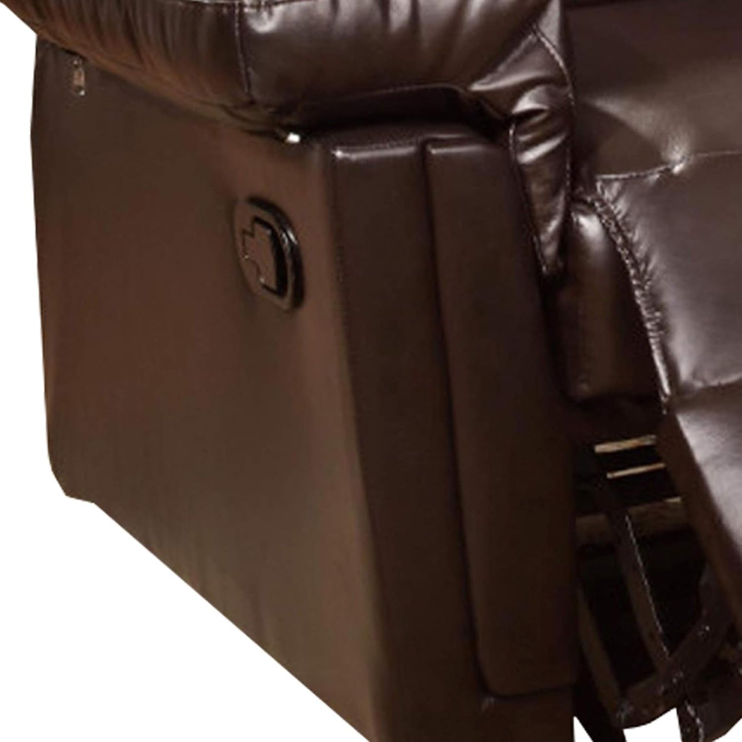 BM171425 41 X 35 X 35 In. Bonded Leather Rocker & Recliner Brown-4
