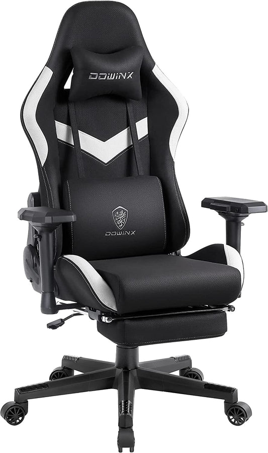Ergonomic Gaming Chair with Massage and Footrest-1