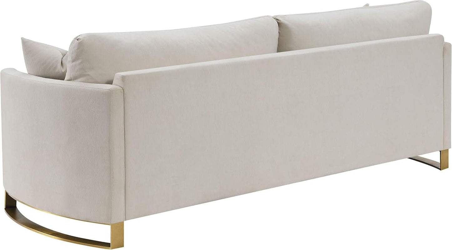 Corliss 2-Piece Arched Arms Living Room Set Beige and Rose Brass-4