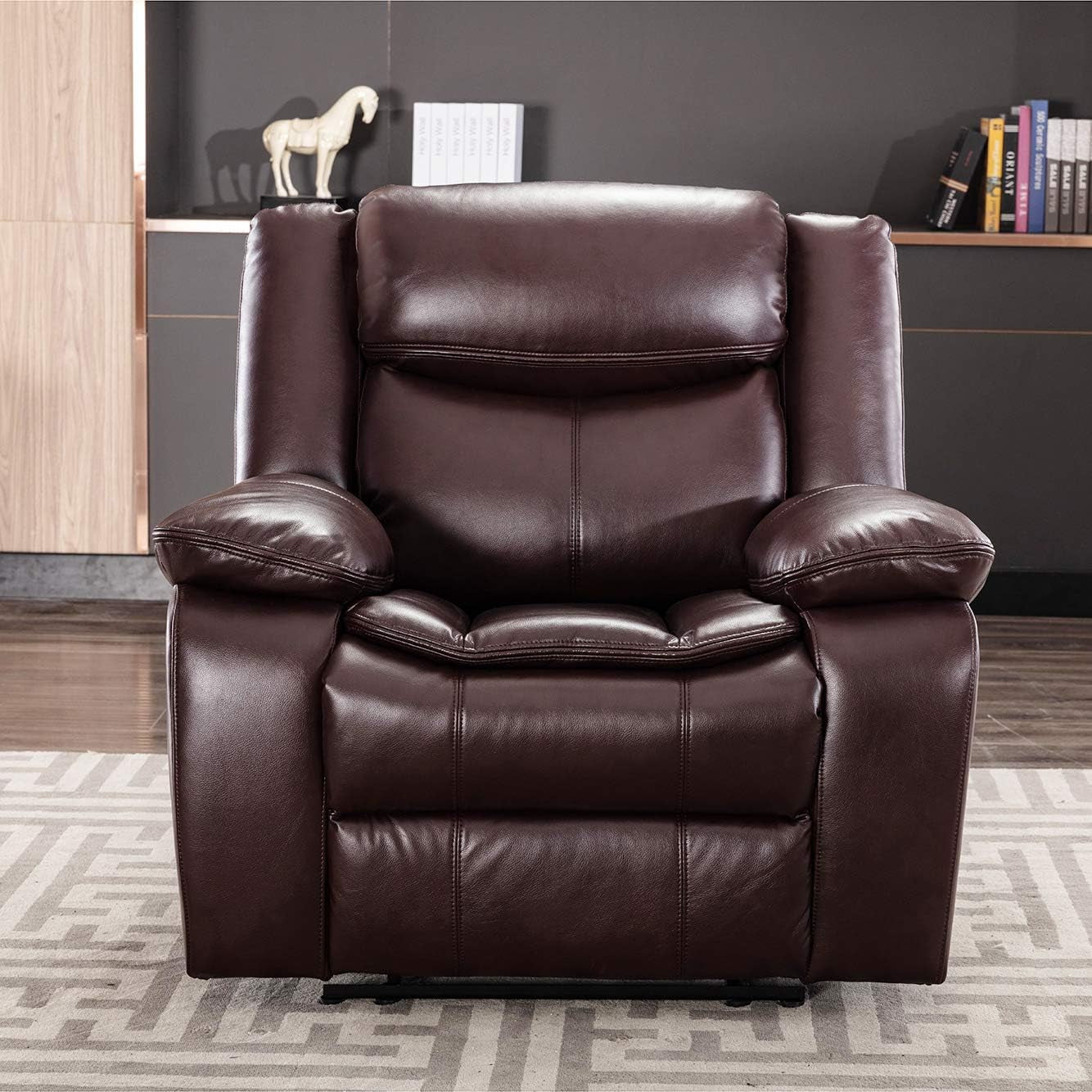 Breathable Leather Manual Recliner for Living Room-4