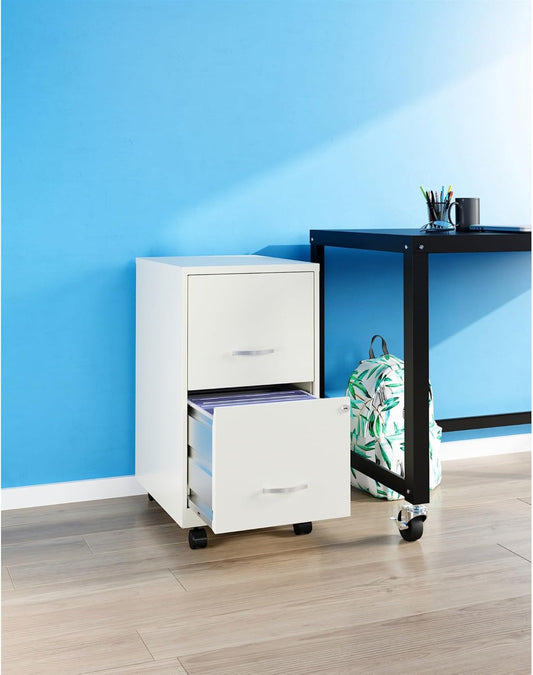 LYS SOHO File/File Mobile File Cabinet, White-1