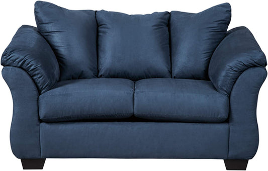 Plush Loveseat - Dark Blue-1