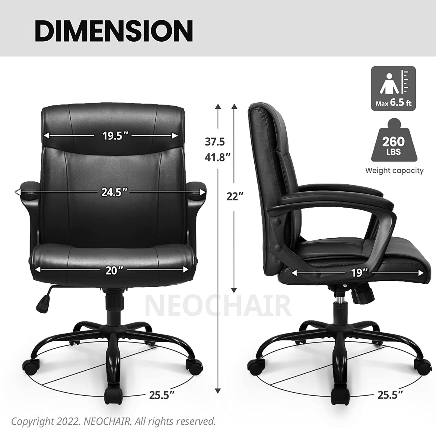 Ergonomic Office Chair with Lumbar Support-4