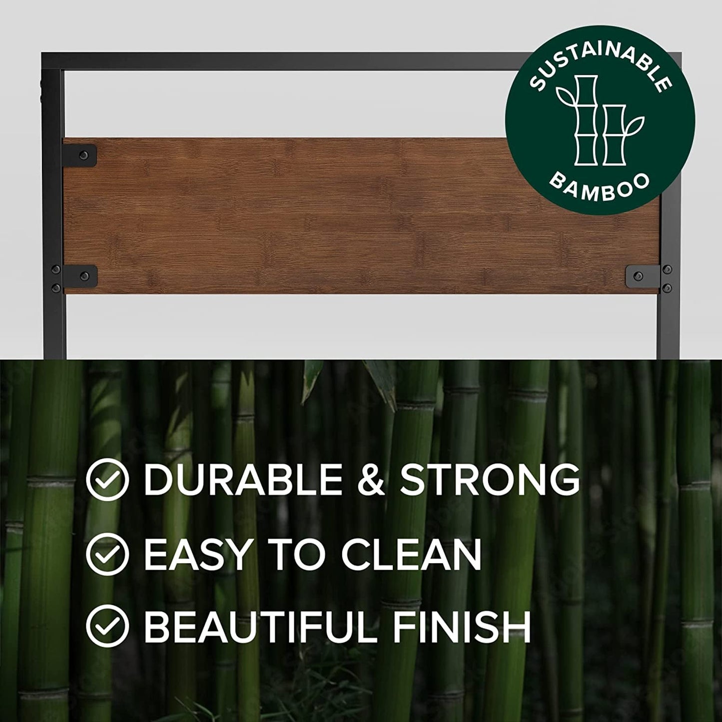 Twin over Full Metal Bunk Beds with Trundle Bed, Black-4