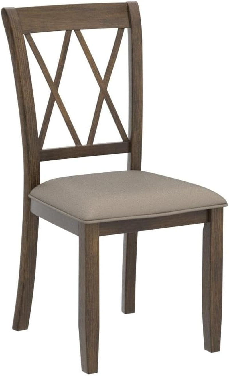 Windvale Fabric Upholstered Dining Chair, Set of 2, Brown-3