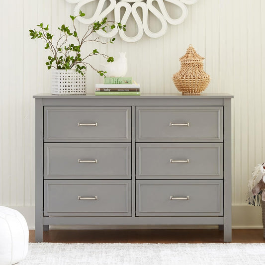 Charlie 6-Drawer Double Dresser in Grey-1