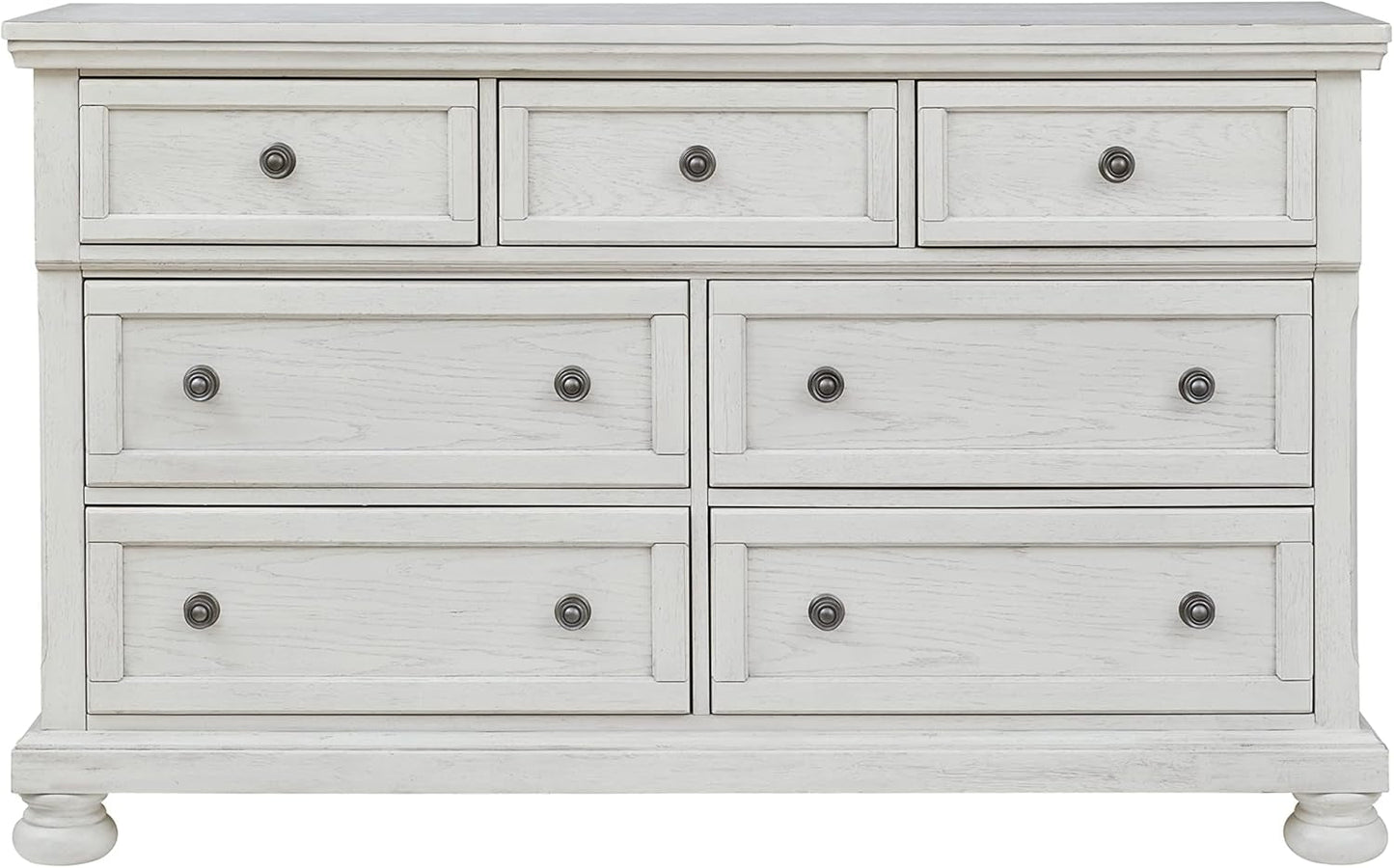 Robbinsdale Traditional 7 Drawer Dresser, Antique White-3