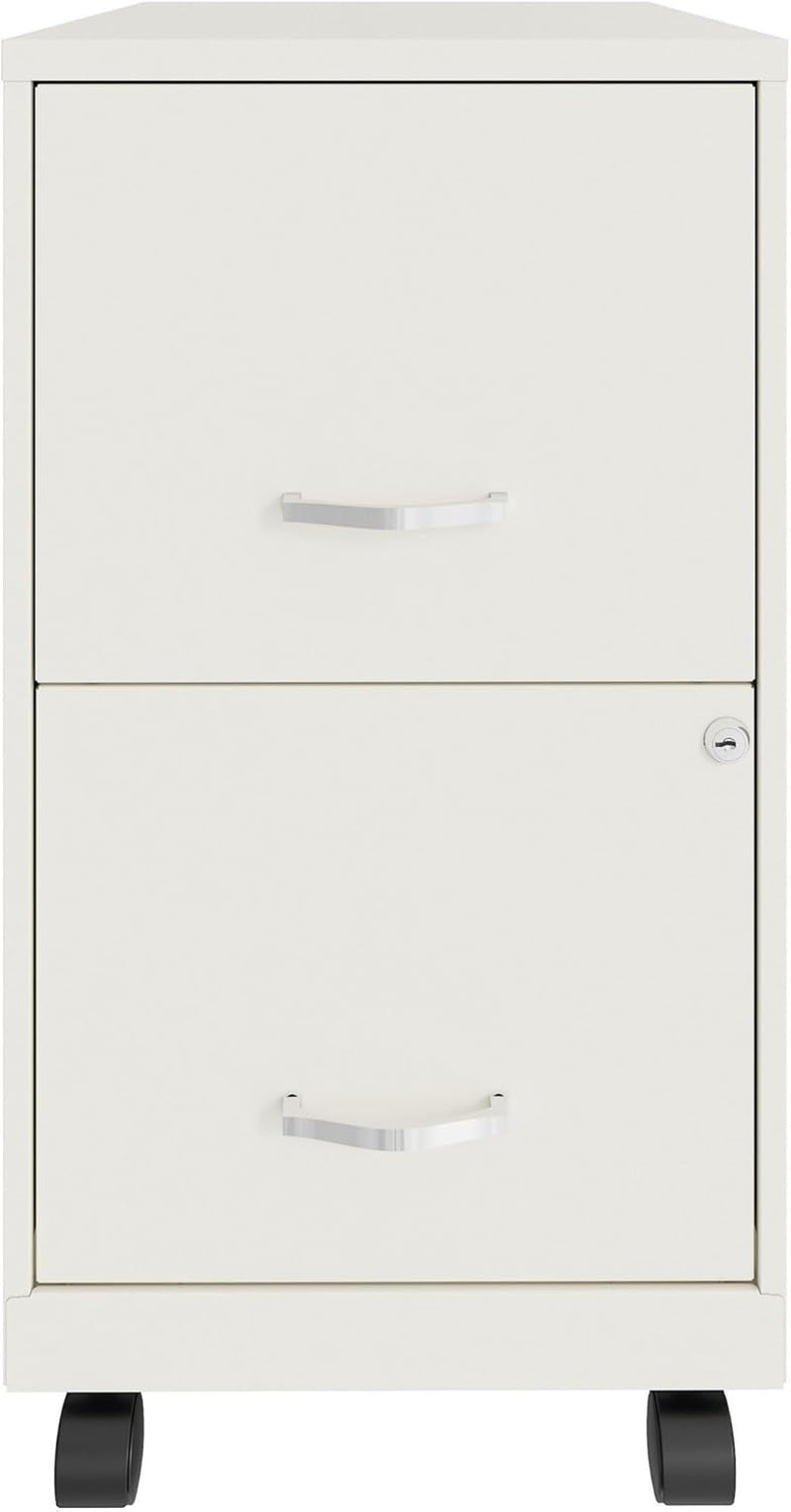 LYS SOHO File/File Mobile File Cabinet, White-4