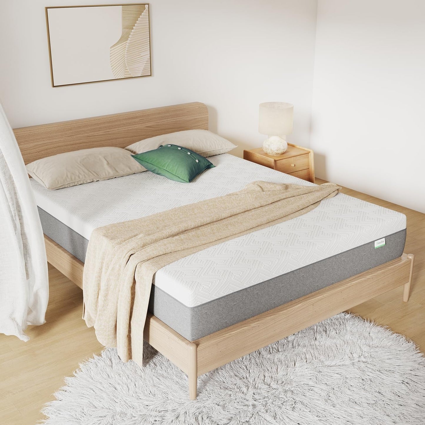 Twin Gel Memory Foam Mattress 8", Plush Comfort, Pressure Relief-3