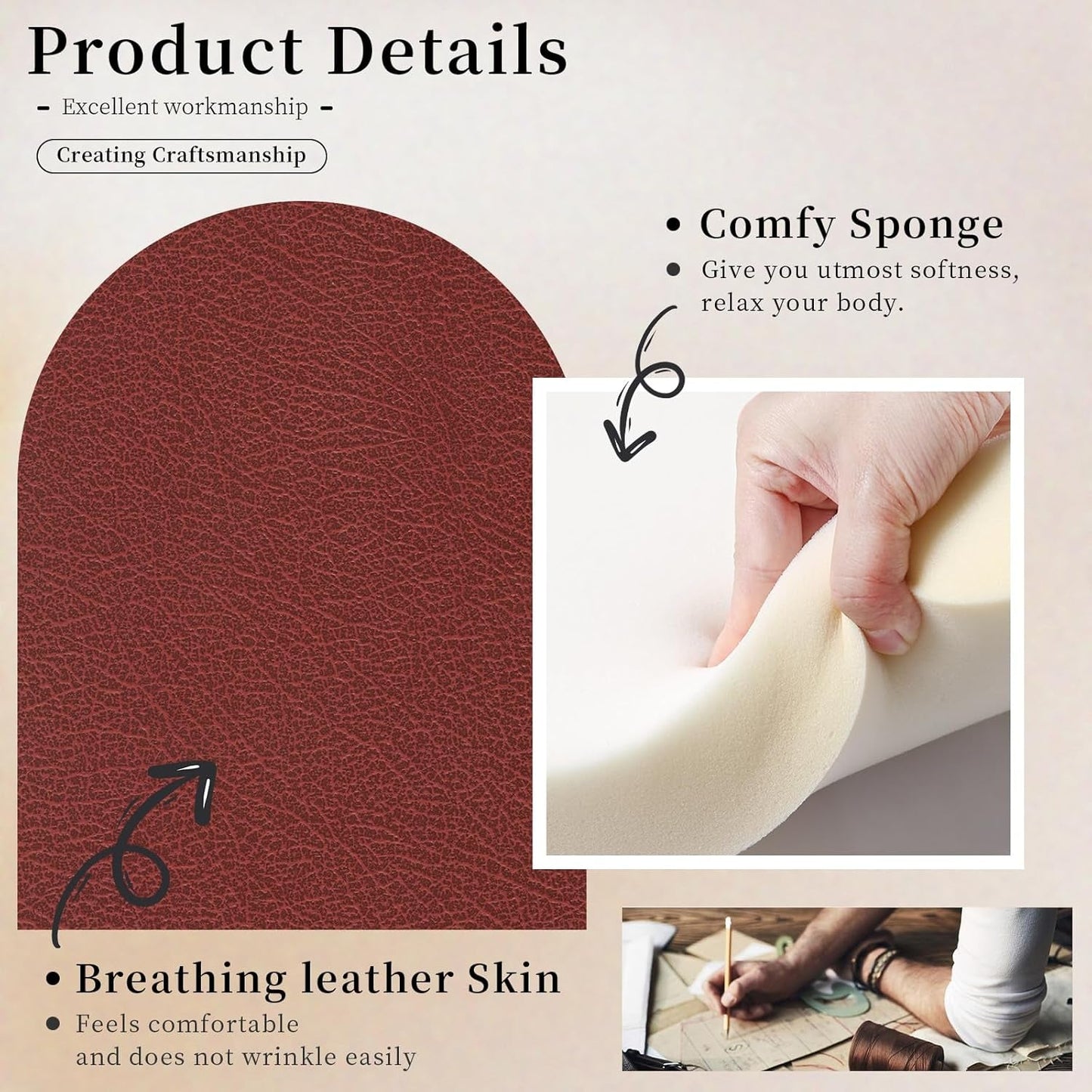 Living Room Set Brown L-Shaped Leather Sofa Living Room Furniture Set Power Recliner Adjustable Sofa, Loveseat, Chair with Cup Holder/Storage Console/Led Light/Ups Port for Office, Living Room-4